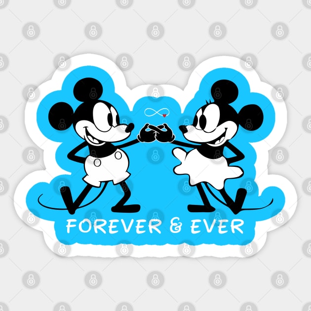 Mickey & Minnie - 1928 Steamboat Willie Sticker by funNkey